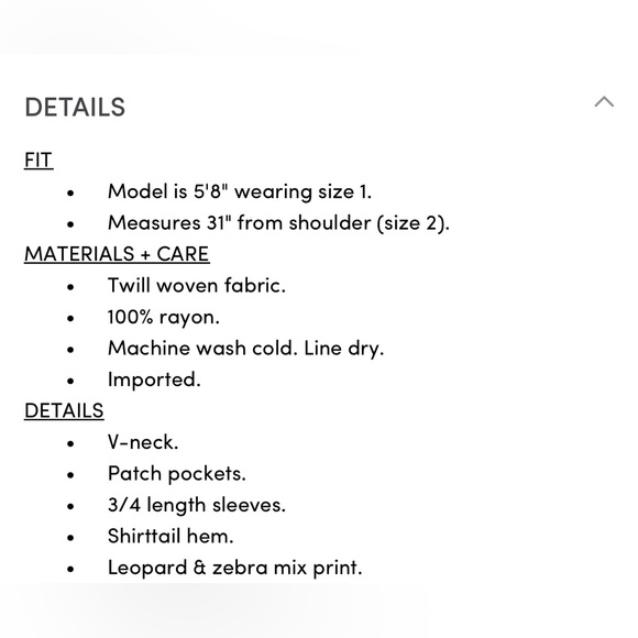 Harper Rayon Twill Pullover 3/4 Sleeve Blouse - Picture 2 of 2